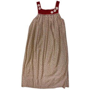 Handmade Paola‎ Sciacca Italy XS Floral Cotton 100% Dress Crochet Prairie Boho